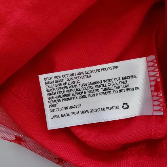 Cat And Jack Red Dress Tulle Skirt Holiday 2 T - Picture 8 of 10